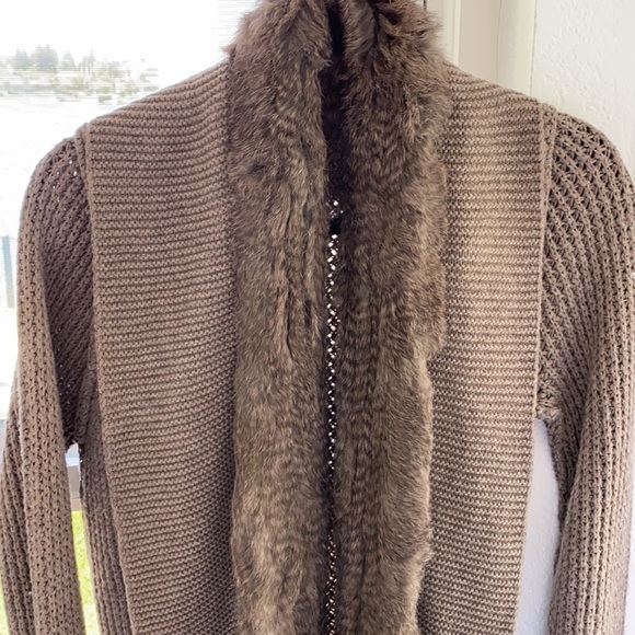 Armani Collezion Rabbit Fur Cardigan Sweater - Picture 6 of 10